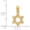 14K Yellow Gold Star of David Pendant Charm Jewelry 20mm x 12mm